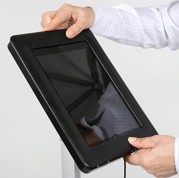 Flexibler Tablet Infoständer mit verstellbarer Höhe schwarz für iPad 1 2 3 4 Air Samsung Galaxy und 9.7” 10.1” Tablets 3