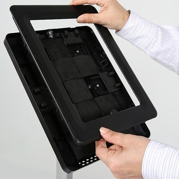 Flexibler Tablet Infoständer mit verstellbarer Höhe schwarz für iPad 1 2 3 4 Air Samsung Galaxy und 9.7” 10.1” Tablets 5