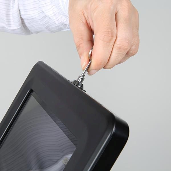 Flexibler Tablet Infoständer mit verstellbarer Höhe schwarz für iPad 1 2 3 4 Air Samsung Galaxy und 9.7” 10.1” Tablets 9