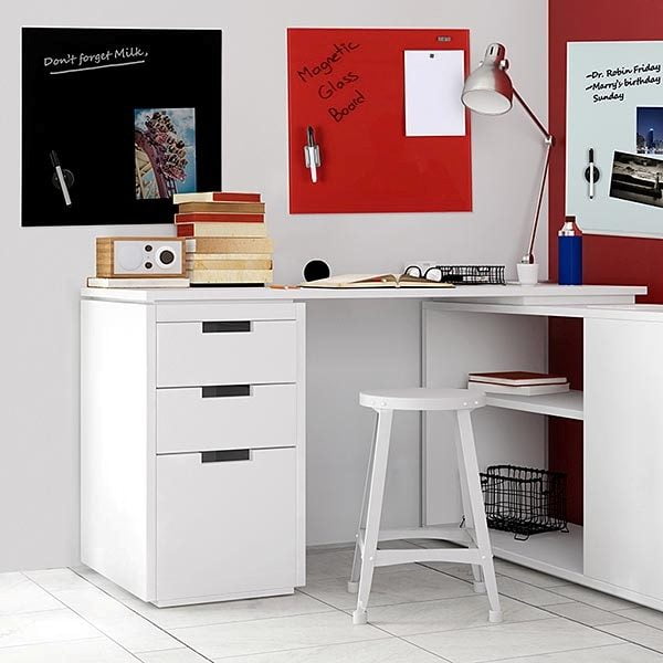 Glas Magnettafel rot 450x450mm 2