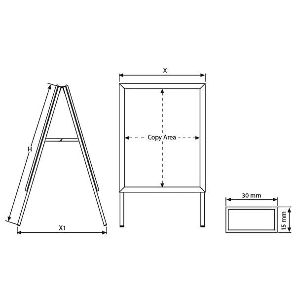 Kundenstopper Indoor Rondo 25mm DIN A1 Postermaß 4