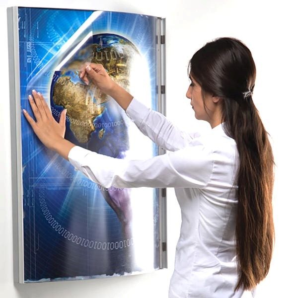 LED Leuchtkasten Konvex einseitig DIN A1 Postermaß 25 mm Profil 6