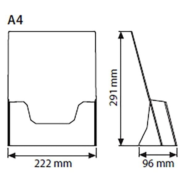 Tischprospekthalter DIN A4 Hochformat VPE 20 Stück 2