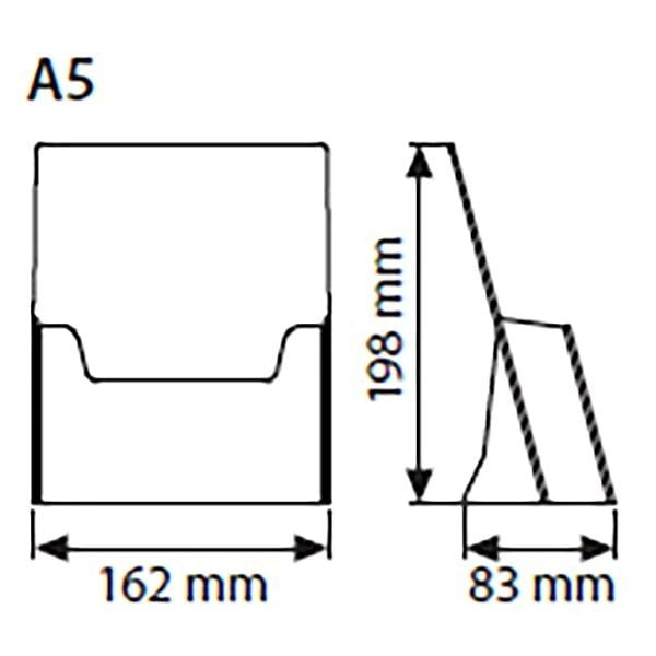 Tischprospekthalter DIN A5 Hochformat VPE 40 Stück 2