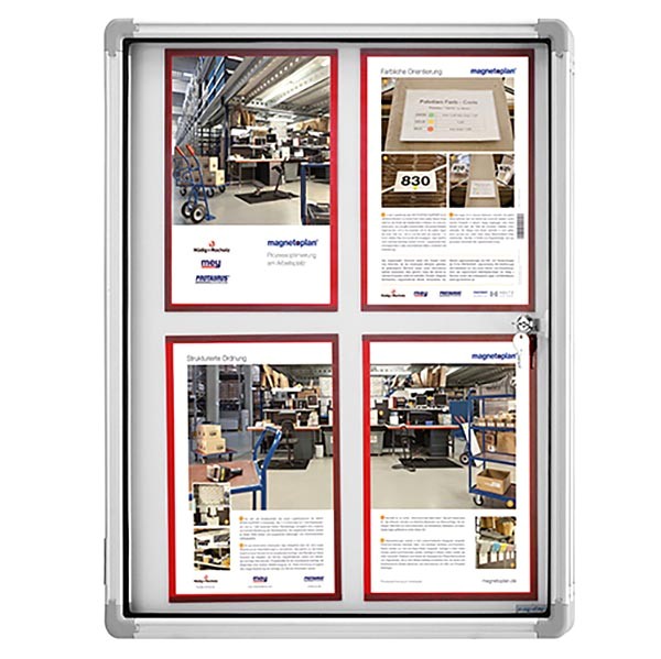Schaukasten Magnetoplan Indoor 6x DIN A4 870x750mm