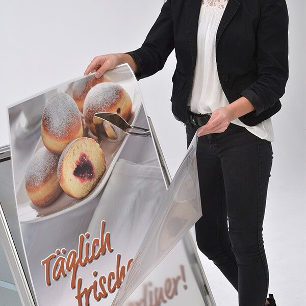 pet Folientaschefür kundenstopper outdoor din a1 postermaß 4