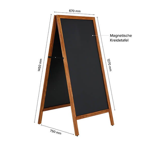 kundenstopper holz economy wetterfest 600 x 1200 mm schreibfläche 11