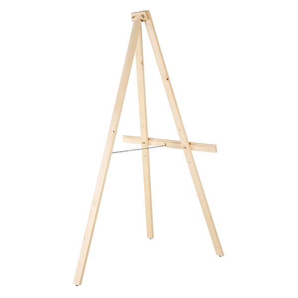 Holz Staffelei Basic Natur hinten
