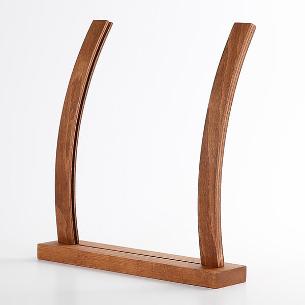 Tischkartenhalter aus Buchenholz 2 Stk. Holz Tischaufsteller DIN A4 Hochformat 