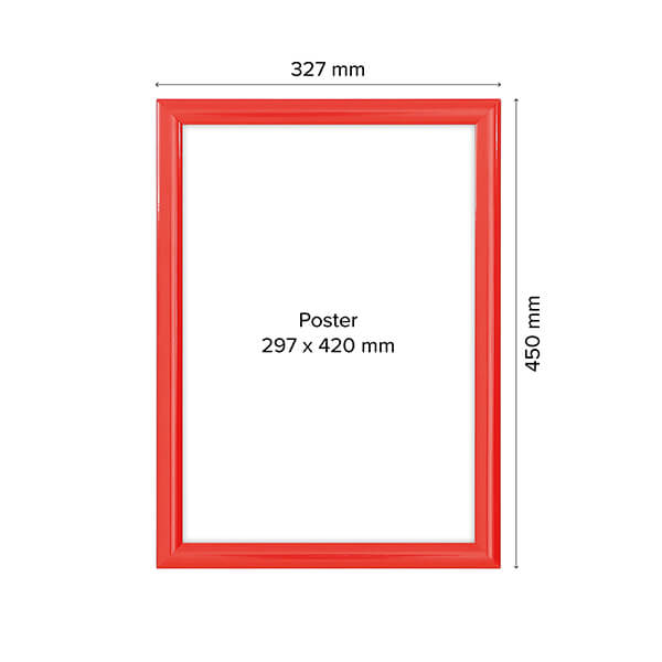 Klapprahmen-Profilbreite 25mm-Postermaß DIN A3-rot