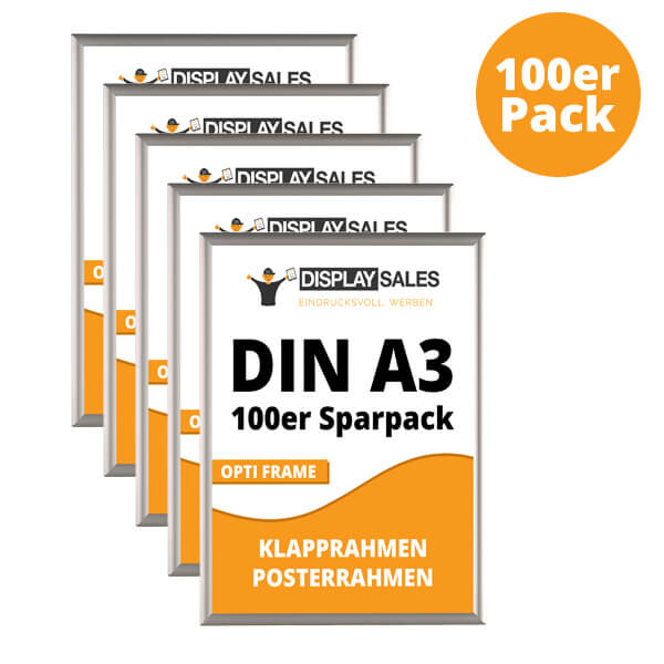 klapprahmen opti frame 25mm din a3 postermaß ohne rückenstütze 100er pack