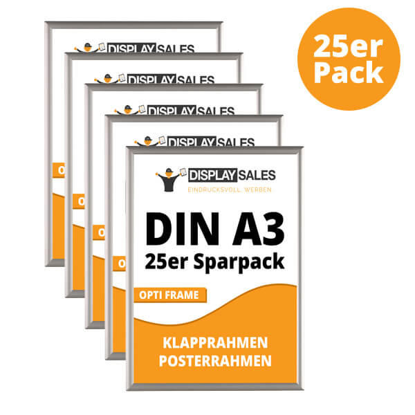 klapprahmen opti frame 25mm din a3 postermaß ohne rückenstütze 25er pack