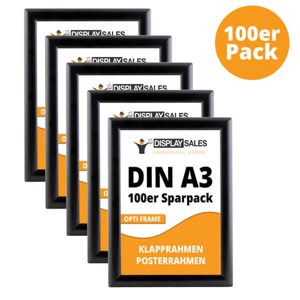 klapprahmen opti frame schwarz a3 100er pack