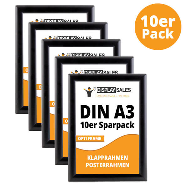 klapprahmen opti frame schwarz a3 10er pack