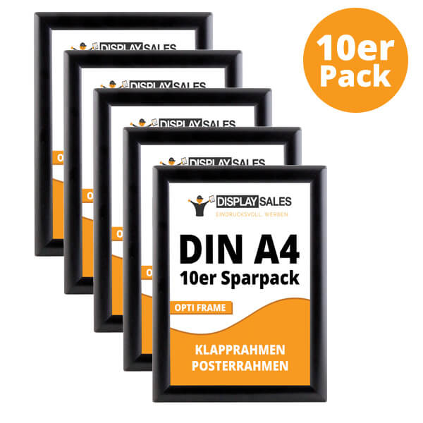 klapprahmen opti-frame schwarz a4 10er pack