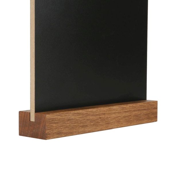 Holz Klemmbrett Desk mit Kreidetafel DIN A4 dunkel lasiertes Holz Fuß