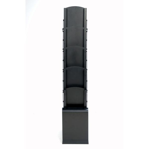 Falt Prospektständer Schwarz 5 x DIN A4 Modell