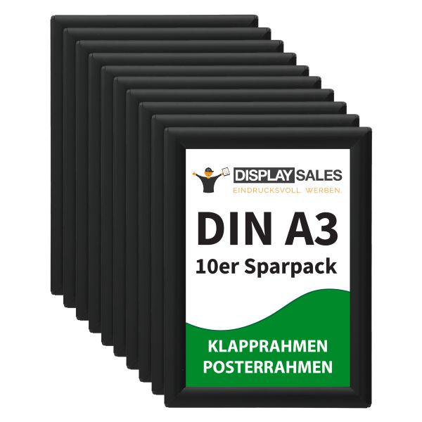 Klapprahmen Opti Fram Budget 25mm DIN A3 schwarz 10 Stück Titelbild