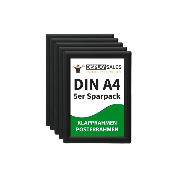 Klapprahmen Opti Fram Budget 25mm DIN A4 schwarz 5 Stück Titelbild