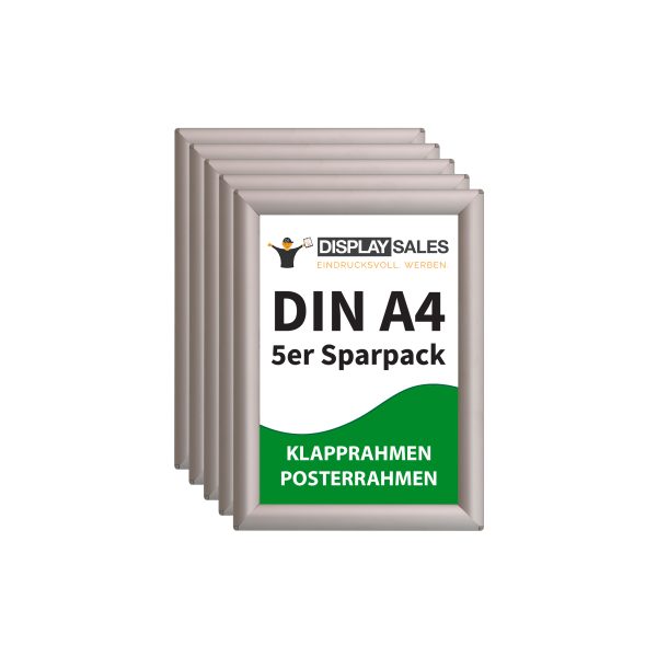 Klapprahmen Opti Fram Budget 25mm DIN A4 silber 5 Stück Titelbild