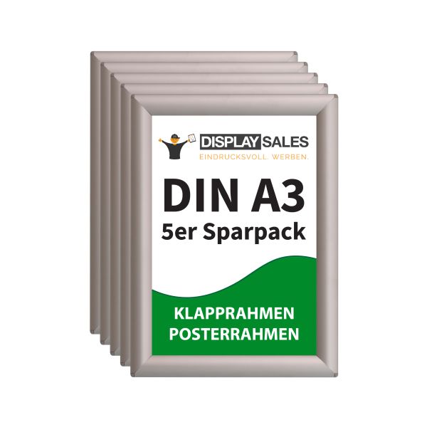 Klapprahmen Opti Fram Budget 25mm DIN A3 silber 5 Stück Titelbild