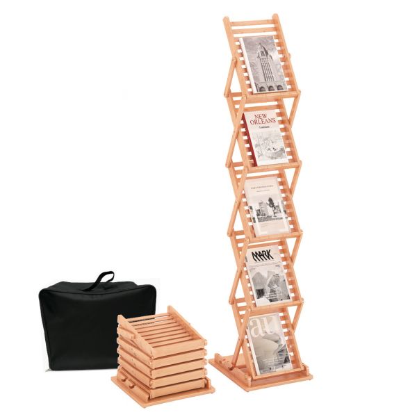 Holz Prospektständer Faltbar 5x DIN A4
