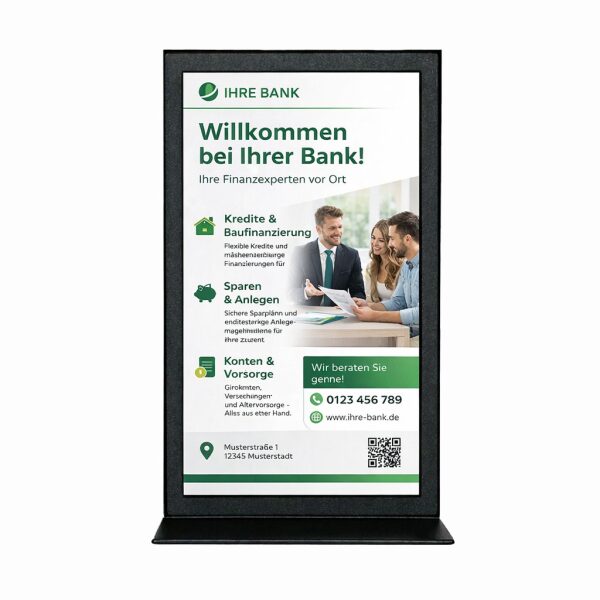 Digitales Thekendisplay 13 Zoll schwarz